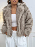 Genevieve Cropped Drop Shoulder Collared Layered Jacket - front view