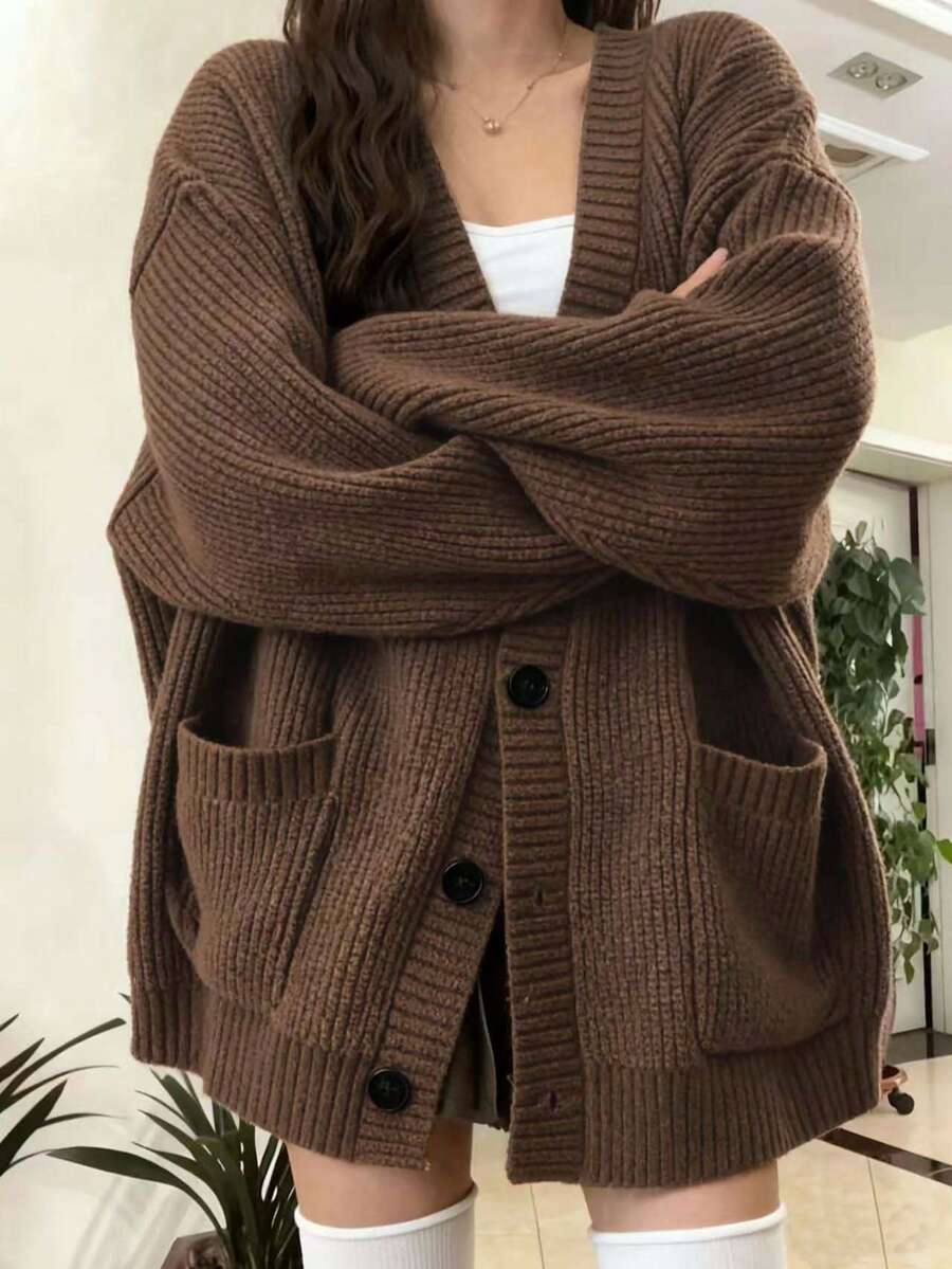 Klara Chunky Knit Button Front Cardigan - view 2