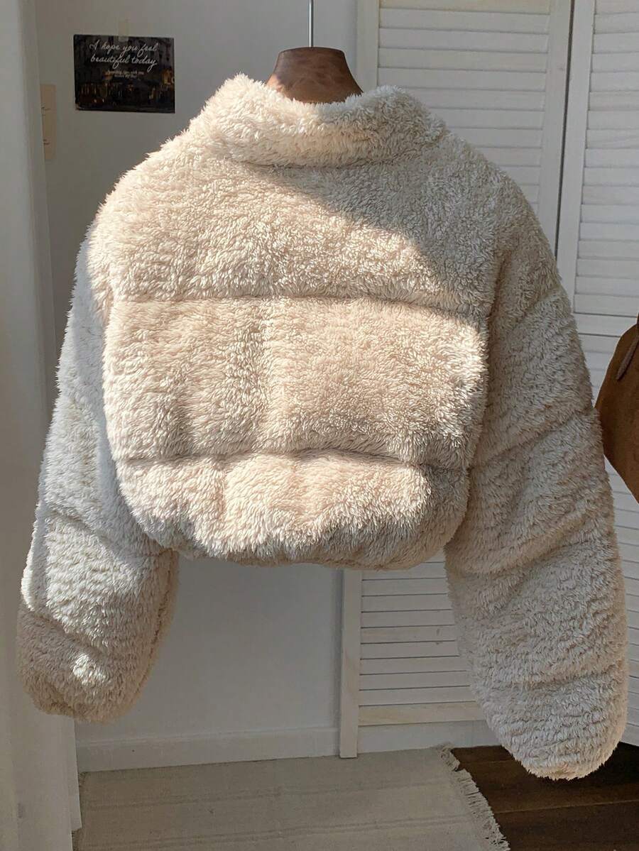 Anya Cropped Stand Collar Collared Puffer Jacket - view 13