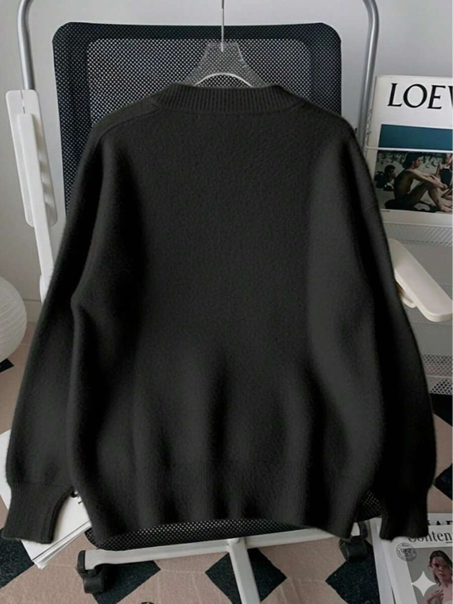 Marta V Neck Patch Pocket Layered Cardigan - view 2