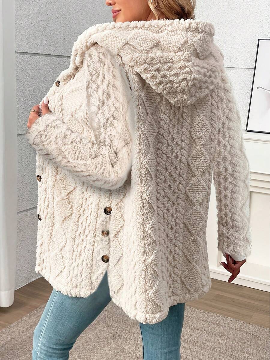 Alice Textured Button Front Jacket - front view