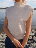 Ayla Turtleneck Cap Sleeve Shirt - view 3