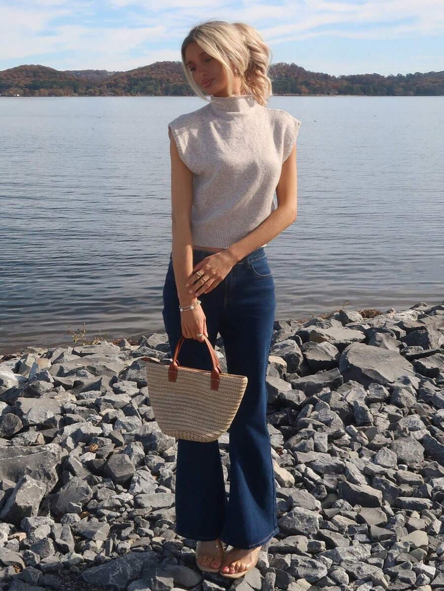 Ayla Turtleneck Cap Sleeve Shirt - view 4