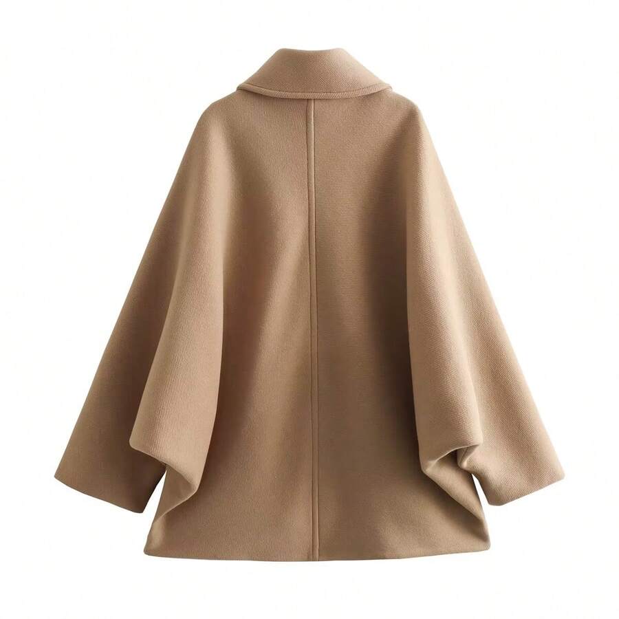 Faye Double Breasted Patch Pocket Overcoat - view 7