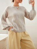Ava Turtleneck Drop Shoulder Sweater - front view