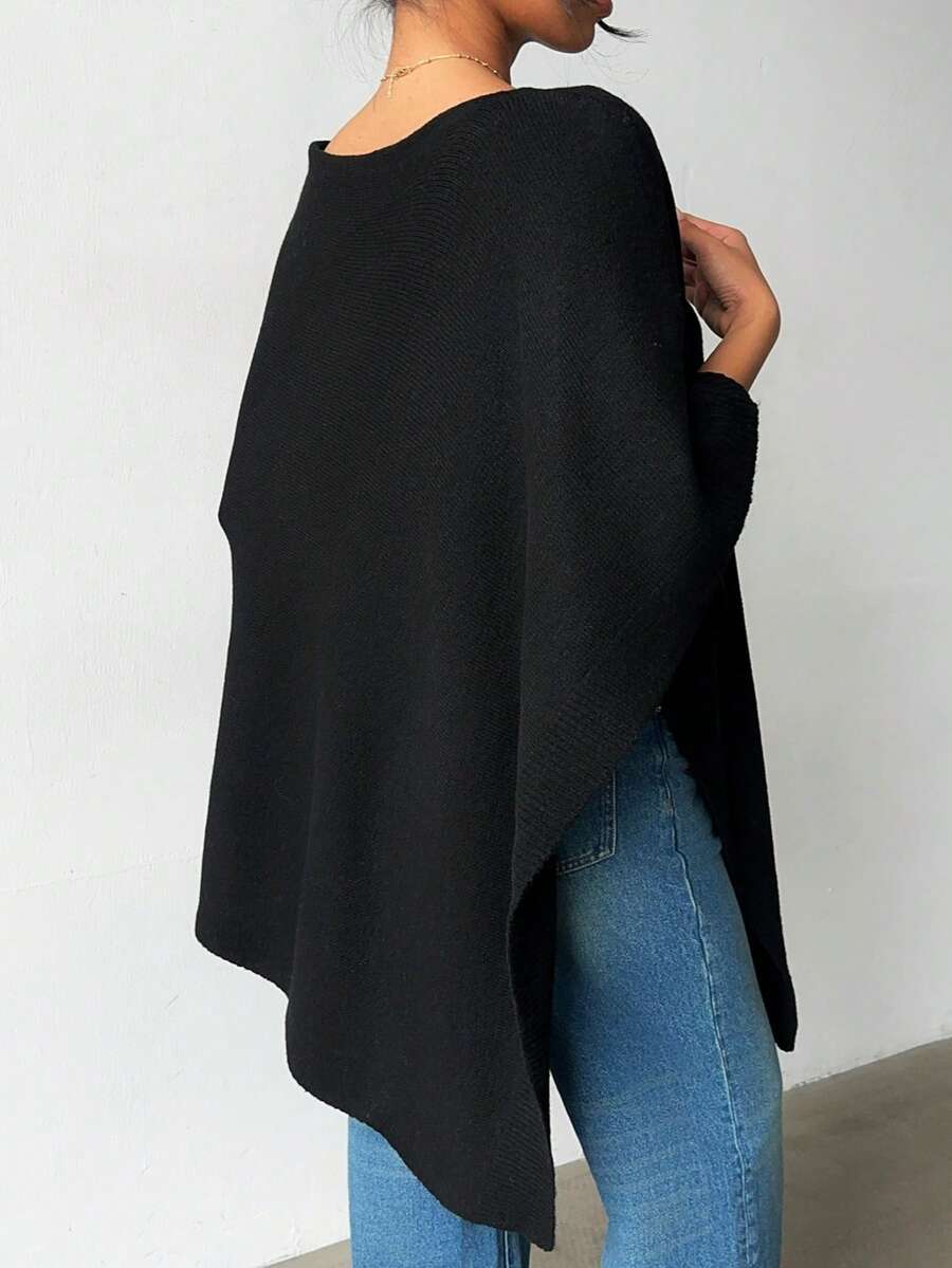 Sabine Boat Neck Asymmetric Neck Sweater - view 7