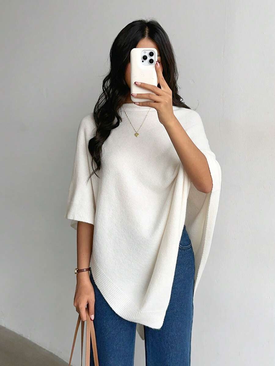 Sabine Boat Neck Asymmetric Neck Sweater - view 4