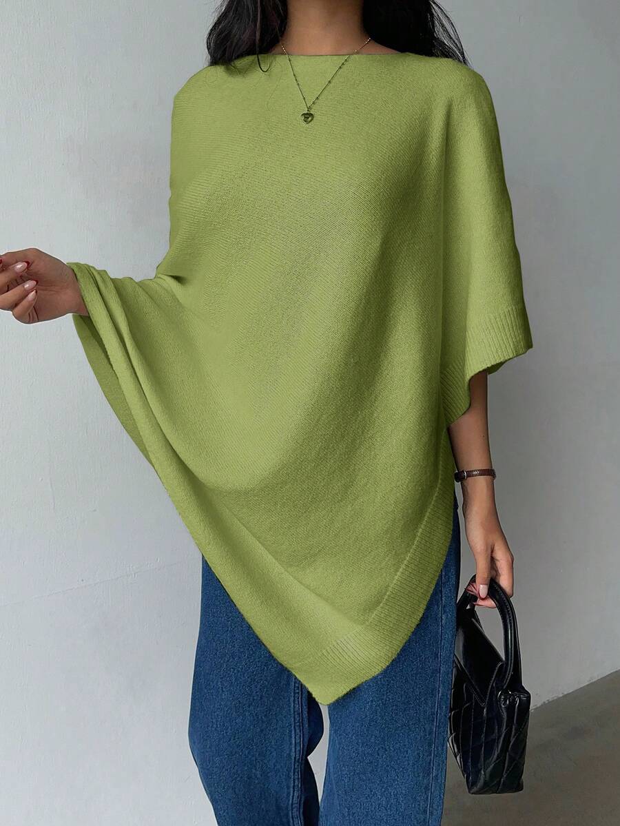 Sabine Boat Neck Asymmetric Neck Sweater - view 9