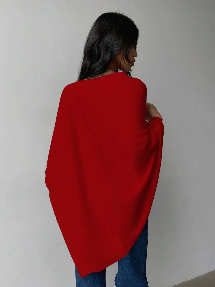 Sabine Boat Neck Asymmetric Neck Sweater - view 16