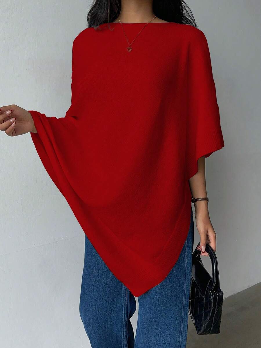 Sabine Boat Neck Asymmetric Neck Sweater - view 15