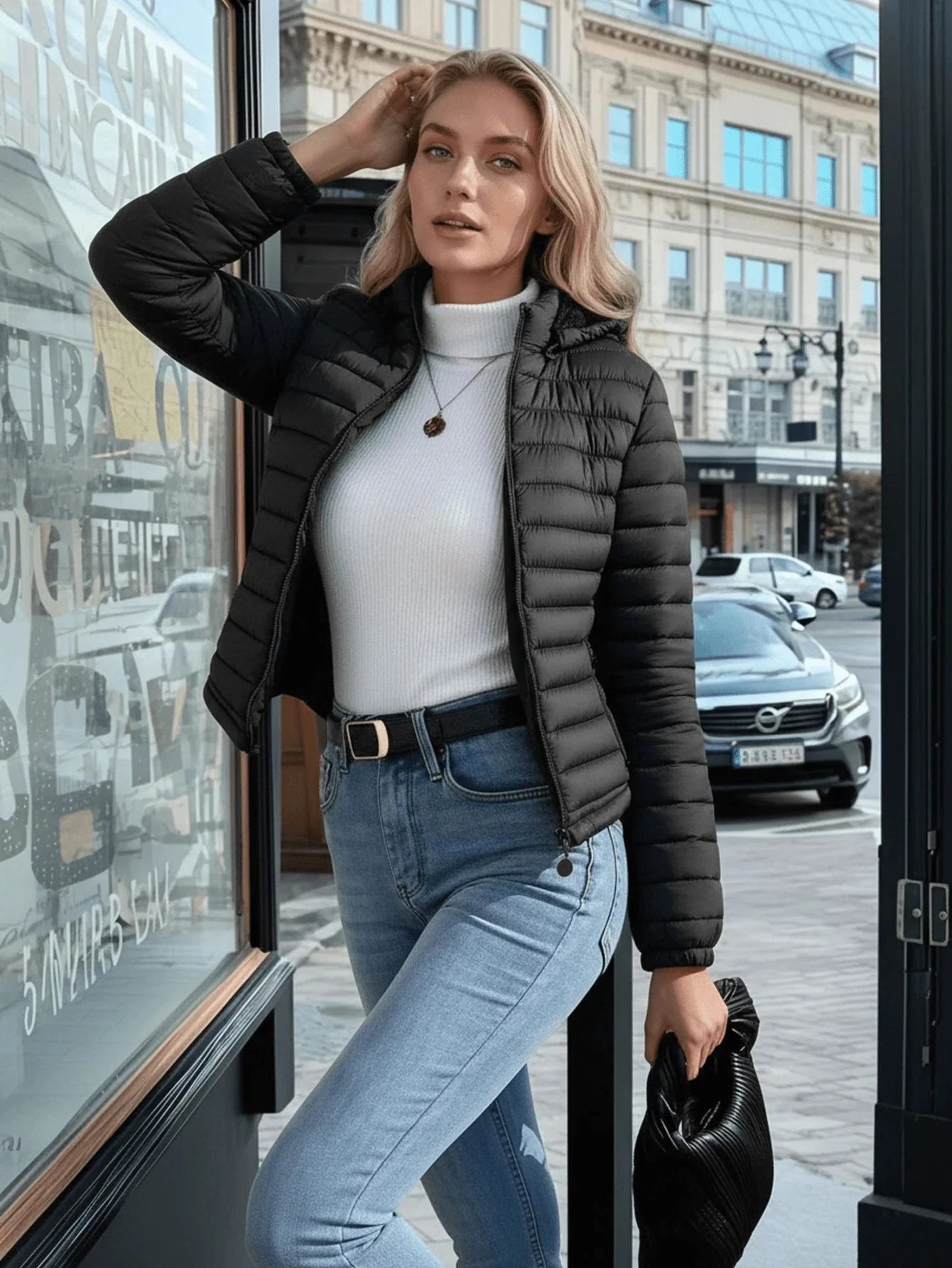 Leila Zip Front Puffer Jacket - view 2