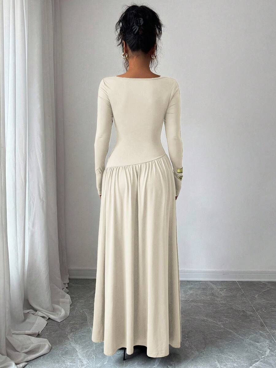 Isabella Boat Neck Long Sleeve Maxi Dress - view 2