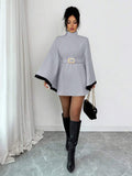 Greta Belted Flare Sleeve Poncho Cape - view 10