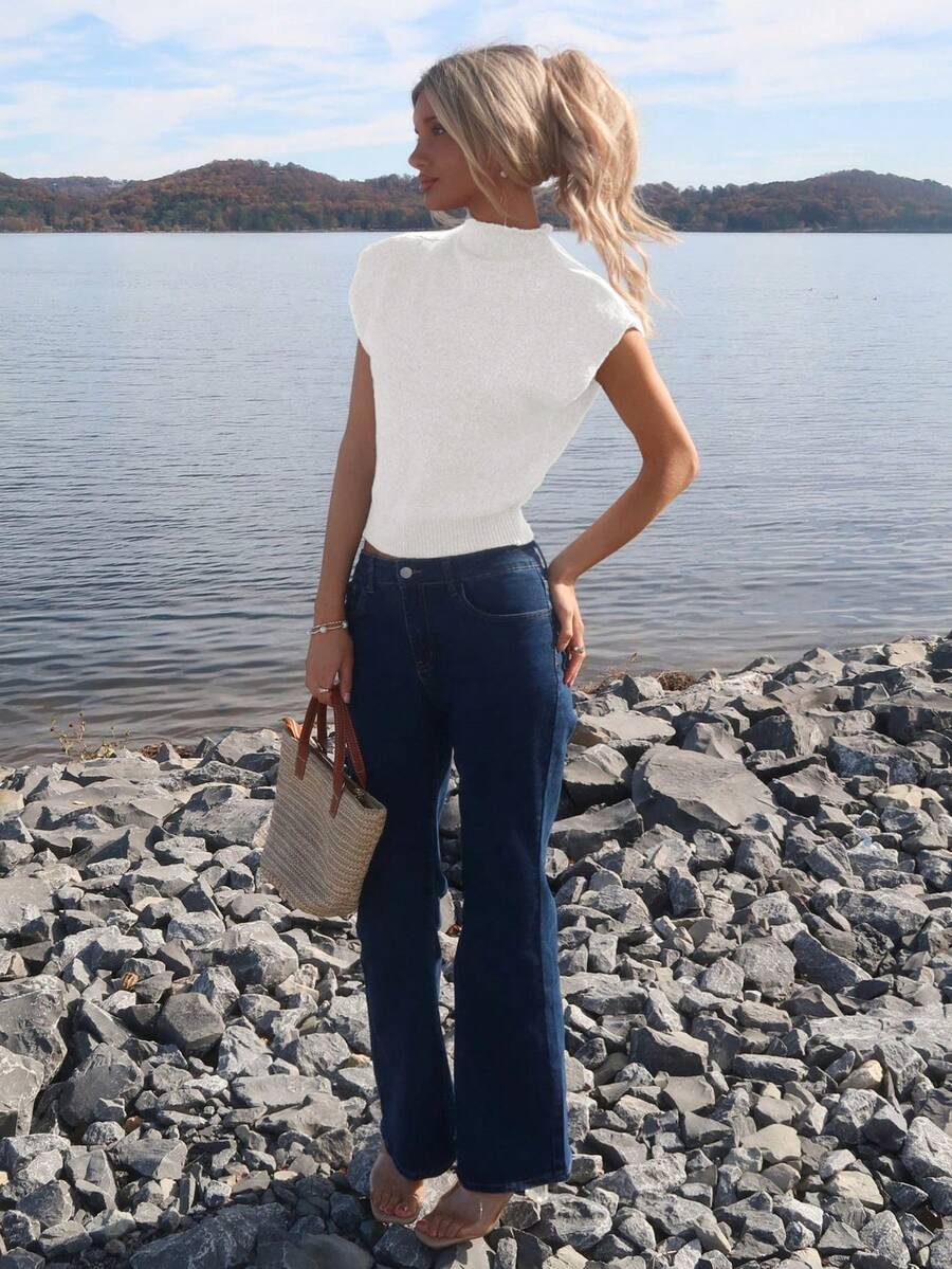 Ayla Turtleneck Cap Sleeve Shirt - view 11