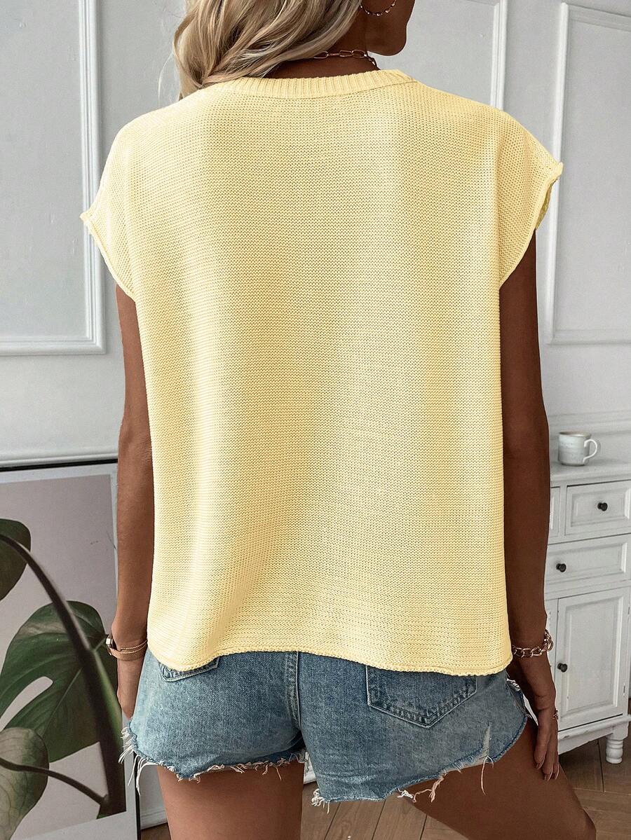 Scarlett Oversized Round Neck Cap Sleeve Blouse - view 2