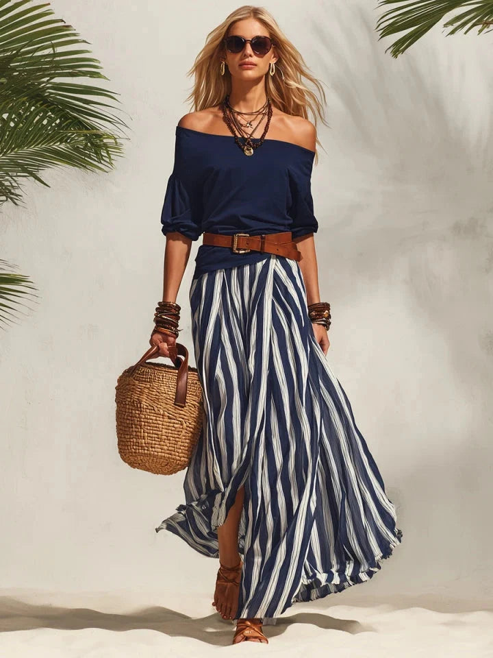 Willa Striped Skirt and Top Set - view 10