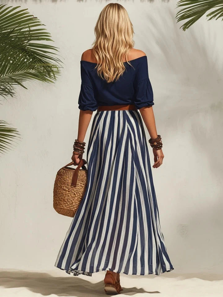 Willa Striped Skirt and Top Set - view 9
