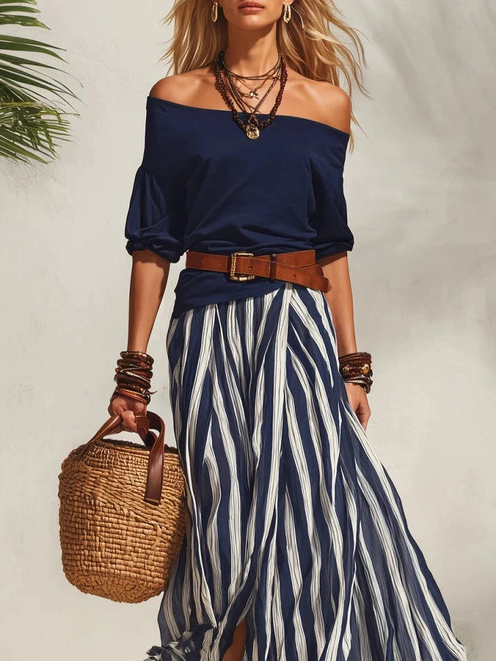 Willa Striped Skirt and Top Set - view 7