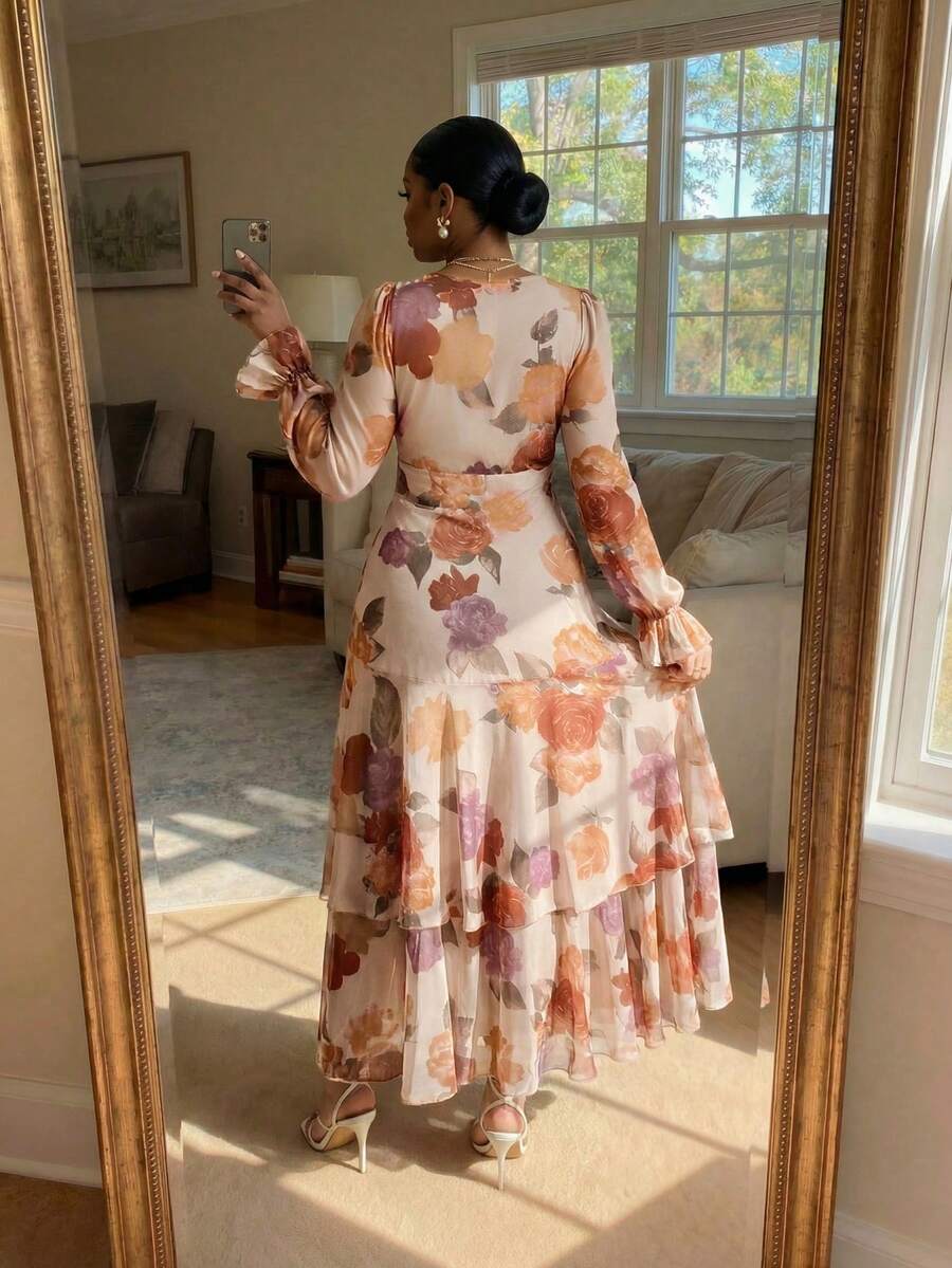 Ella Tiered Balloon Sleeve Maxi Dress - view 2