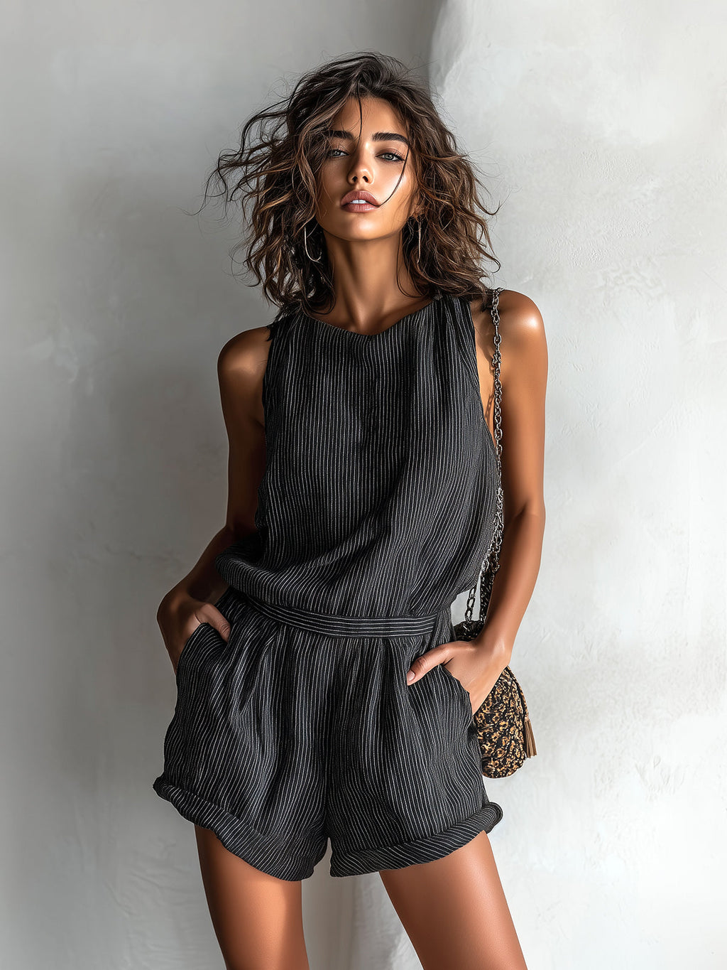 Ines Striped Romper - view 6
