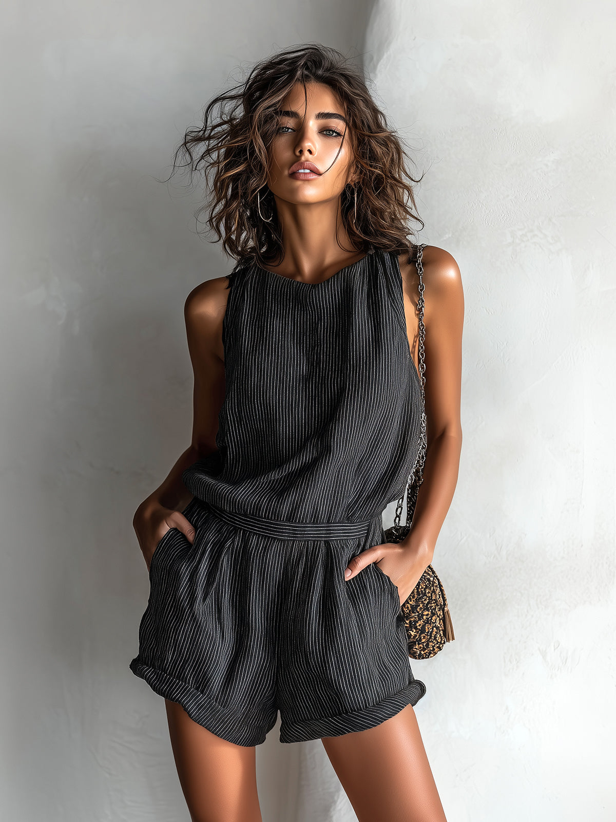 Ines Striped Romper - view 6