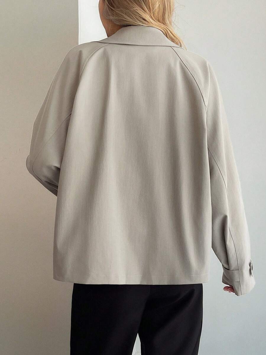 Anna Oversized Double Breasted Notch Lapel Overcoat - view 6