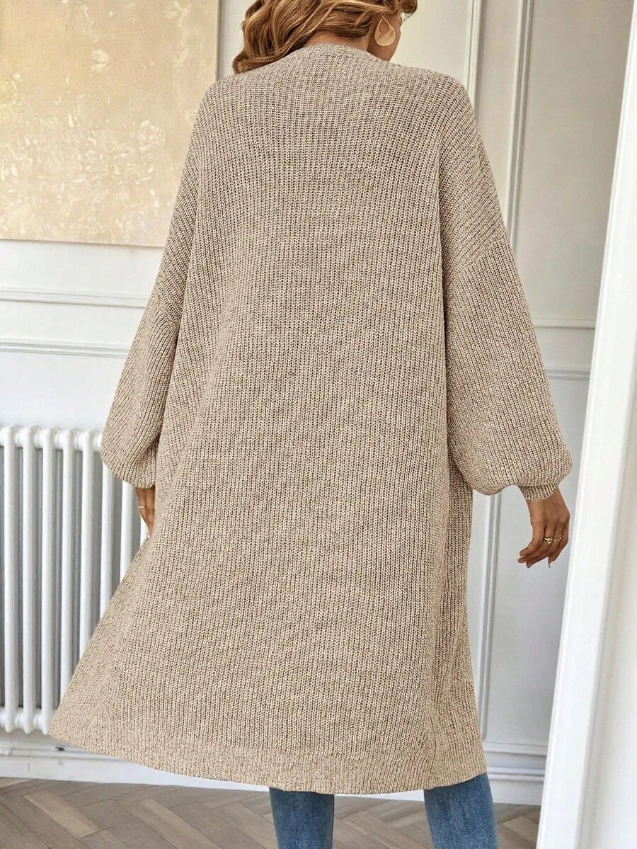 Nadia Open Front Batwing Sleeve Longline Cardigan - view 2