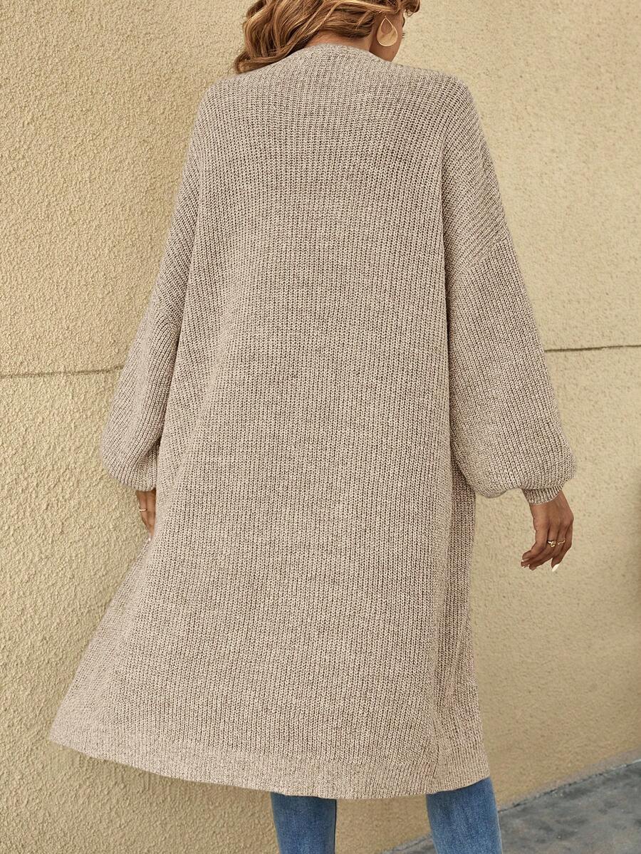 Nadia Open Front Batwing Sleeve Longline Cardigan - view 6
