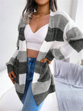 Farah Striped Open Front Cardigan - front view