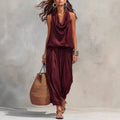 Opal Wide Leg Cowl Neck Jumpsuit - view 3
