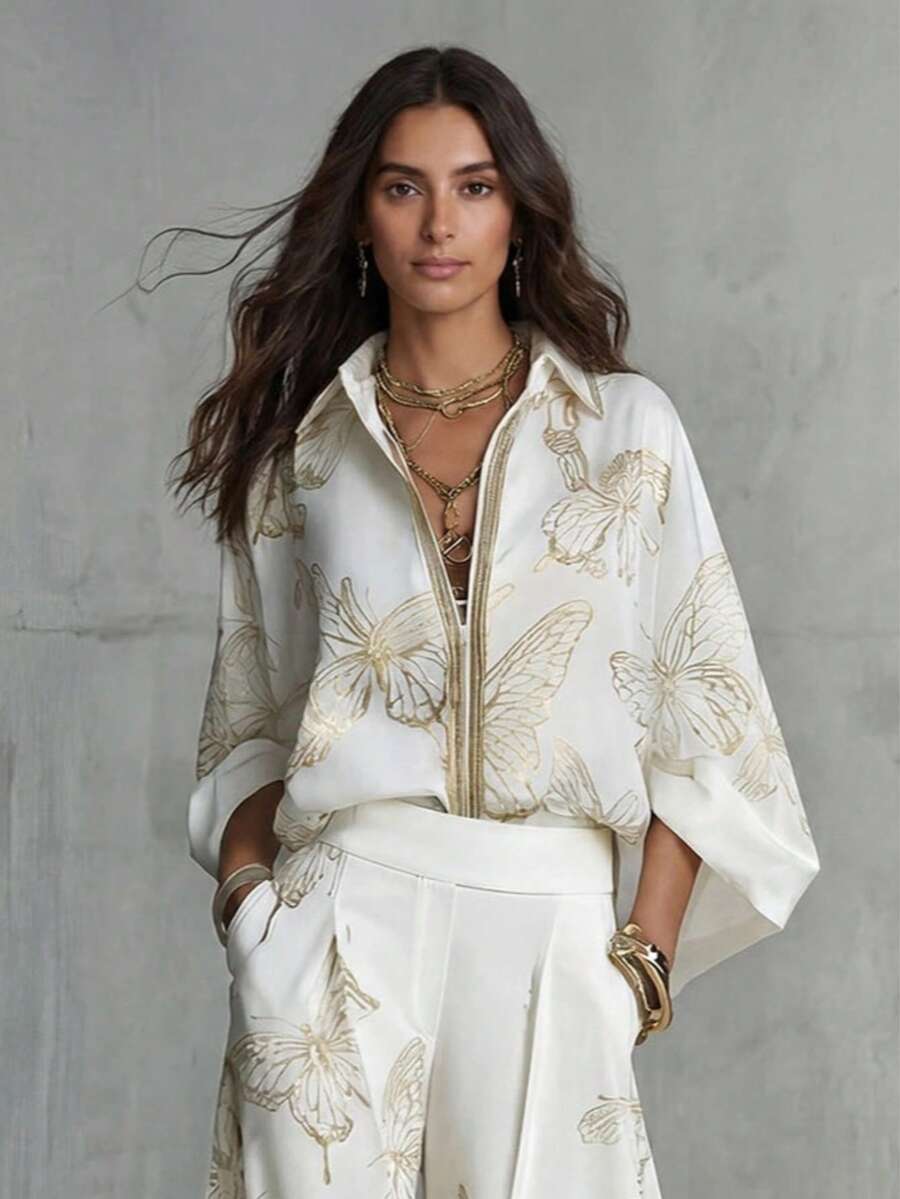 Farah Kimono Sleeve Two Piece Set - view 3