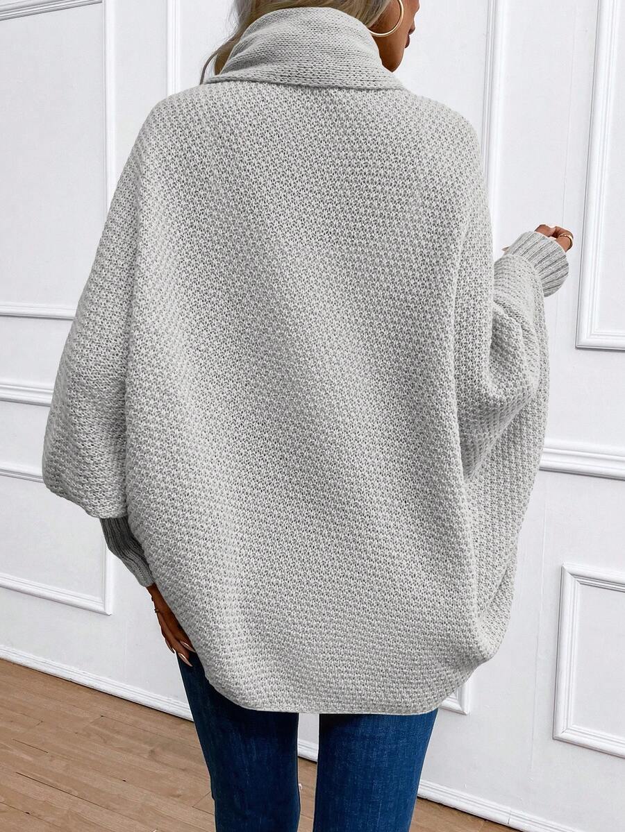 Noelle | Batwing Sleeve Shawl-Collar Open-Front Cardigan