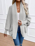 Noelle | Batwing Sleeve Shawl-Collar Open-Front Cardigan