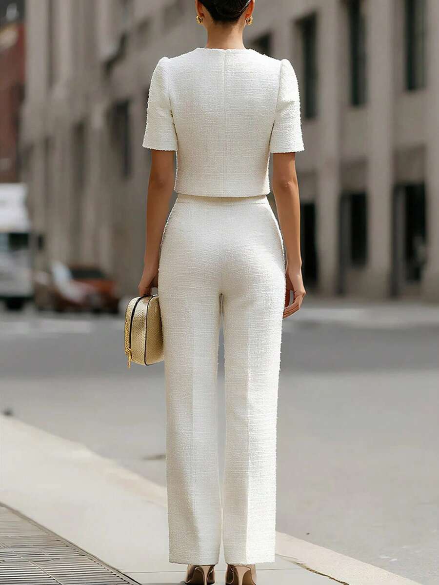 Yasmin Cropped Wide Leg Two Piece Set - view 2
