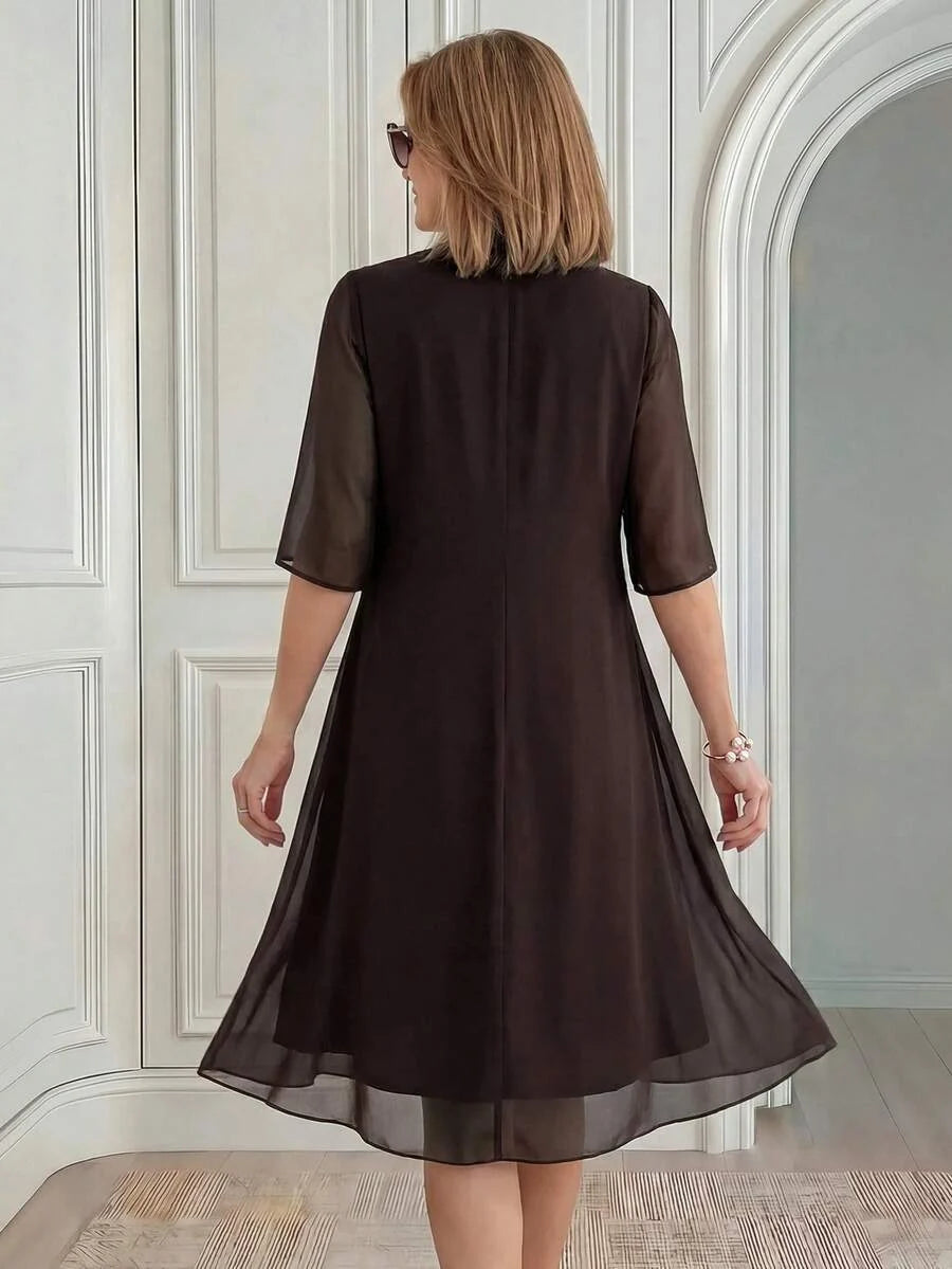 Ivy Pleated Round Neck Dress - view 2