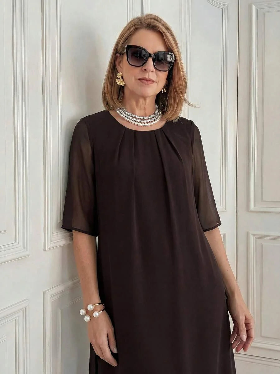 Ivy Pleated Round Neck Dress - view 5