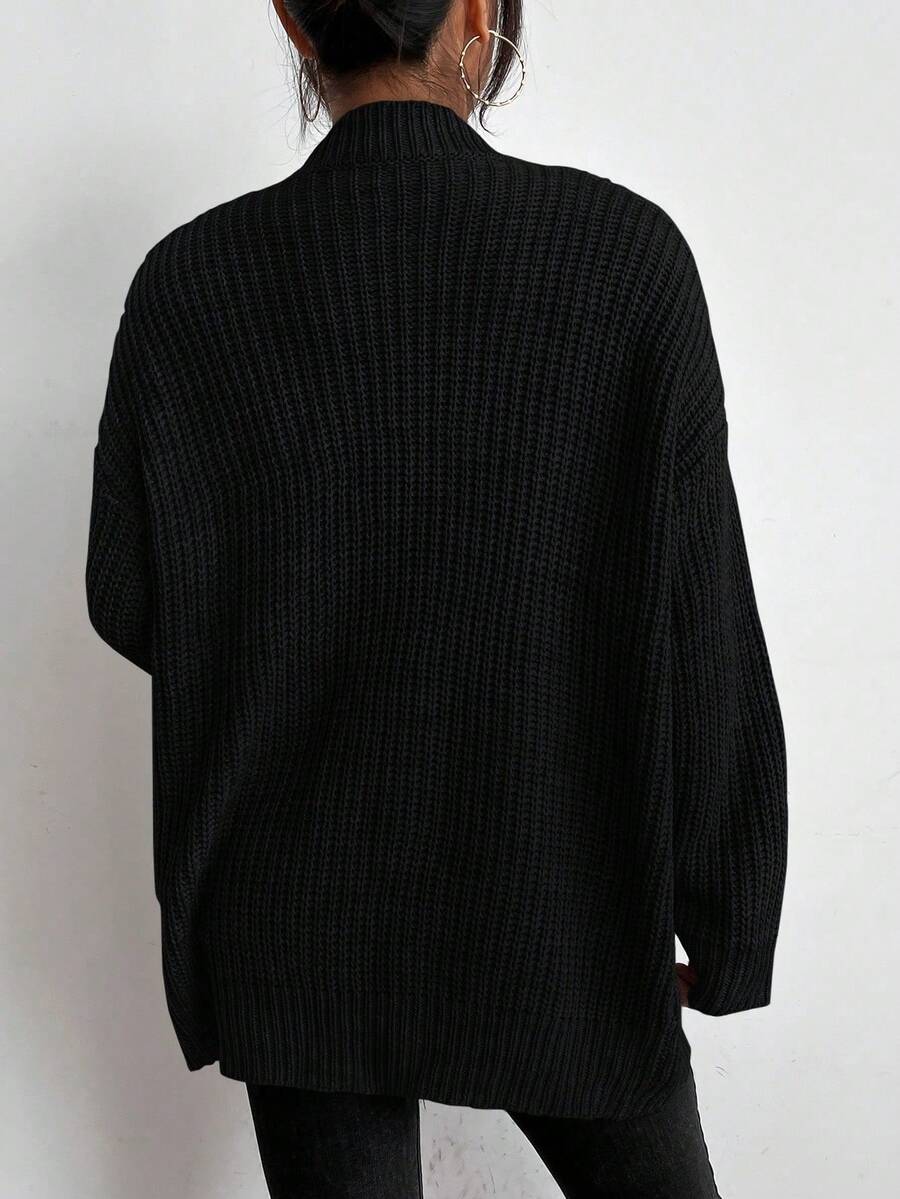 Lucia Chunky Knit Ribbed Open Front Cardigan - view 2