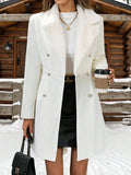 Fleur Collared Slim Fit Overcoat - front view