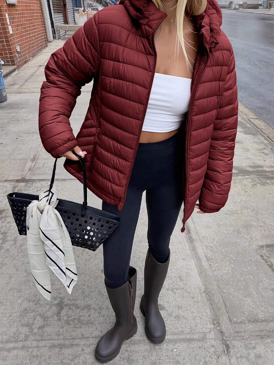 Leila Zip Front Puffer Jacket - view 15