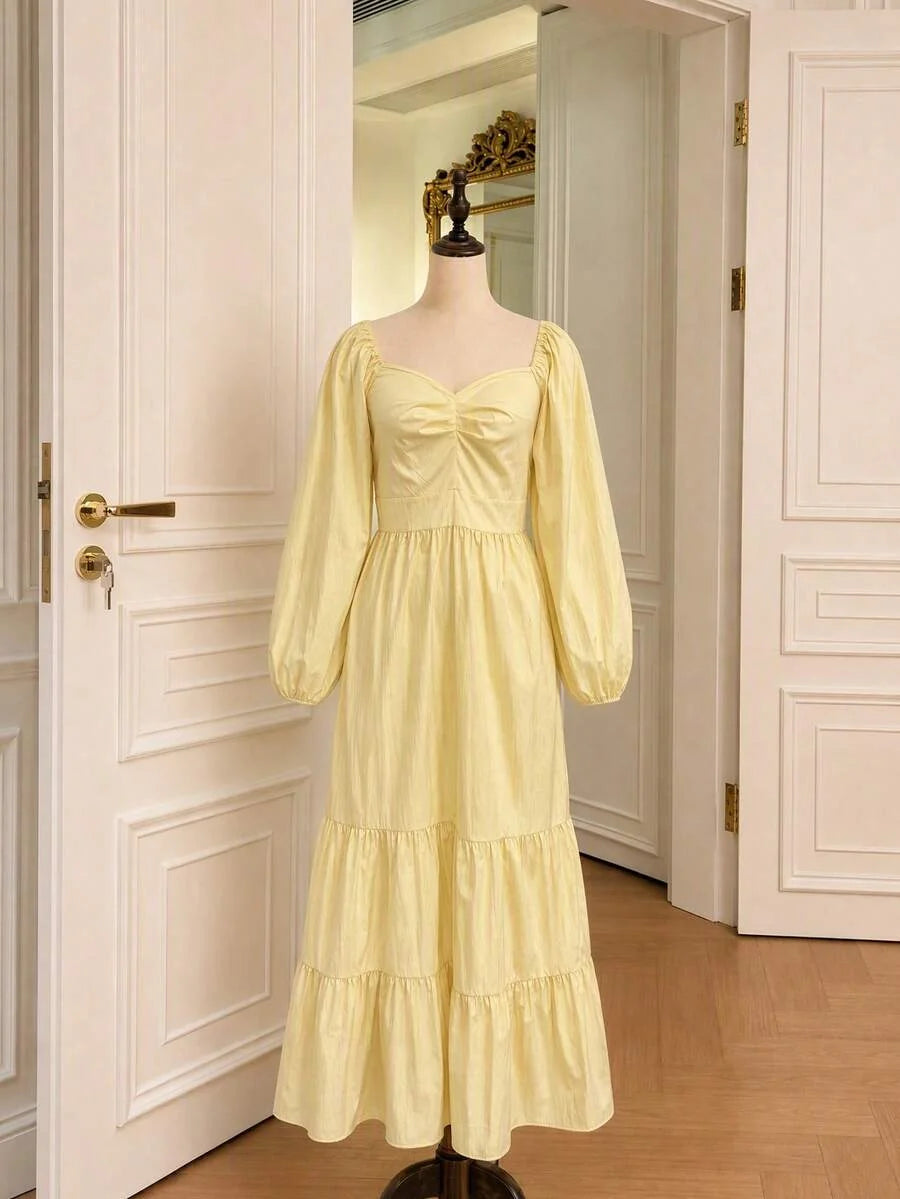 Sybille Square Neck Balloon Sleeve Maxi Dress - view 7