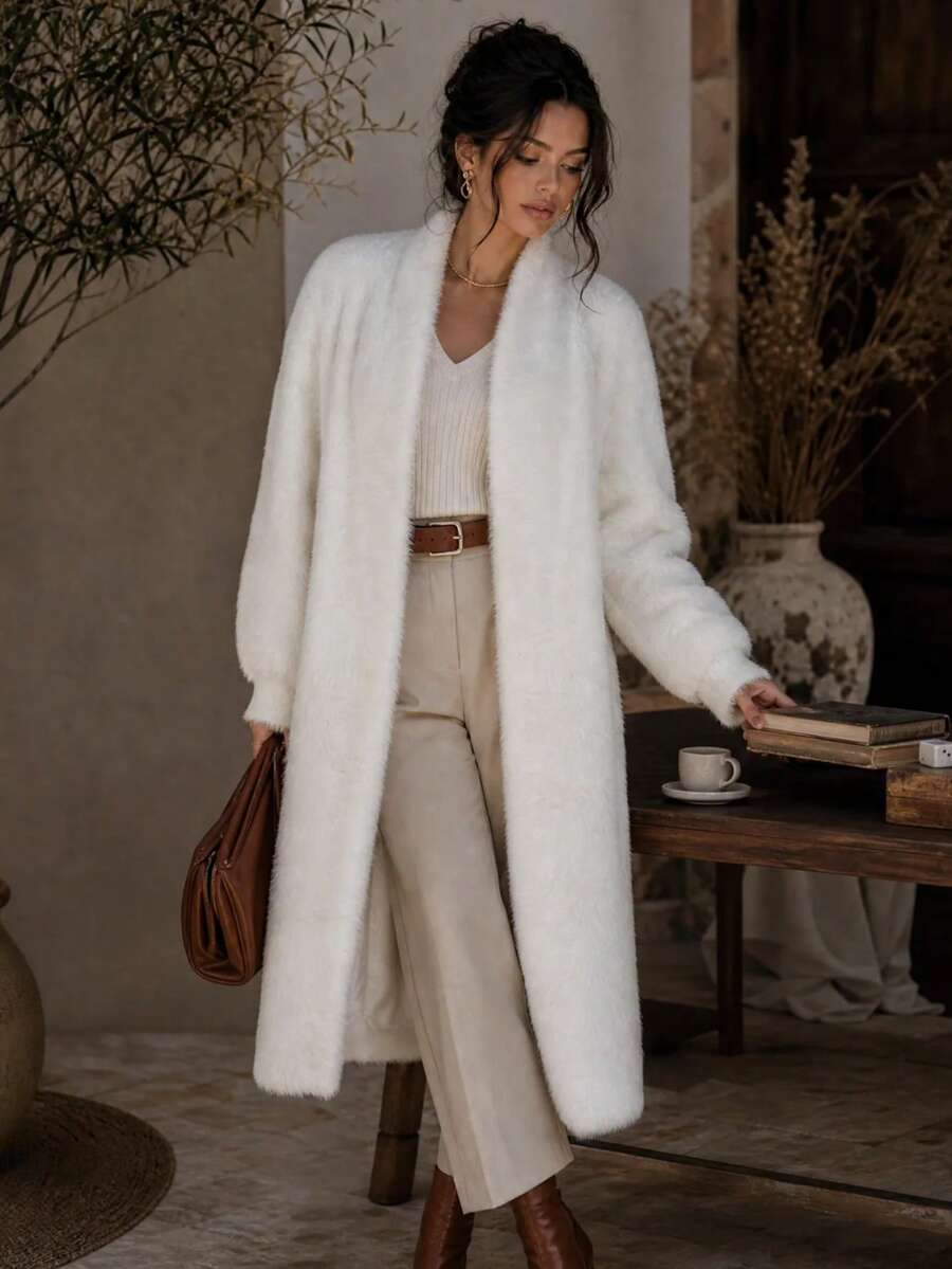 Hanna Open Front Drop Shoulder Longline Cardigan - view 2