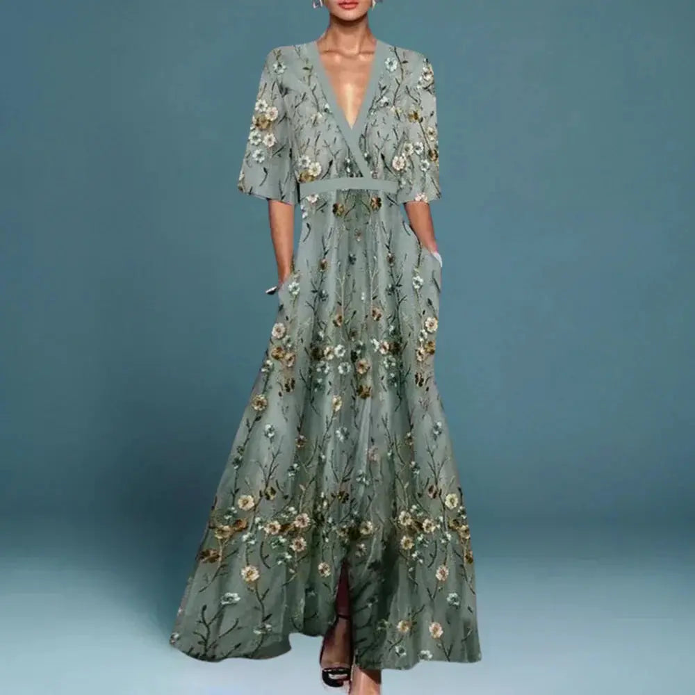 Florence Floral Maxi Dress - front view