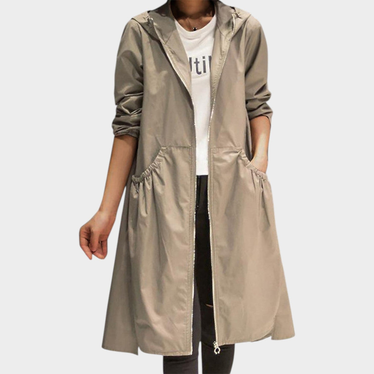 Women's Trench Coat Waterproof Long Line