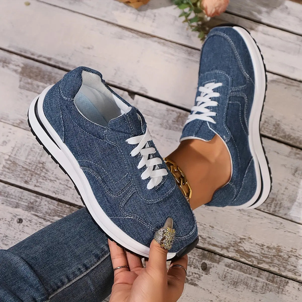 Romy Wide Toe Box Cushioned Sneakers - view 4