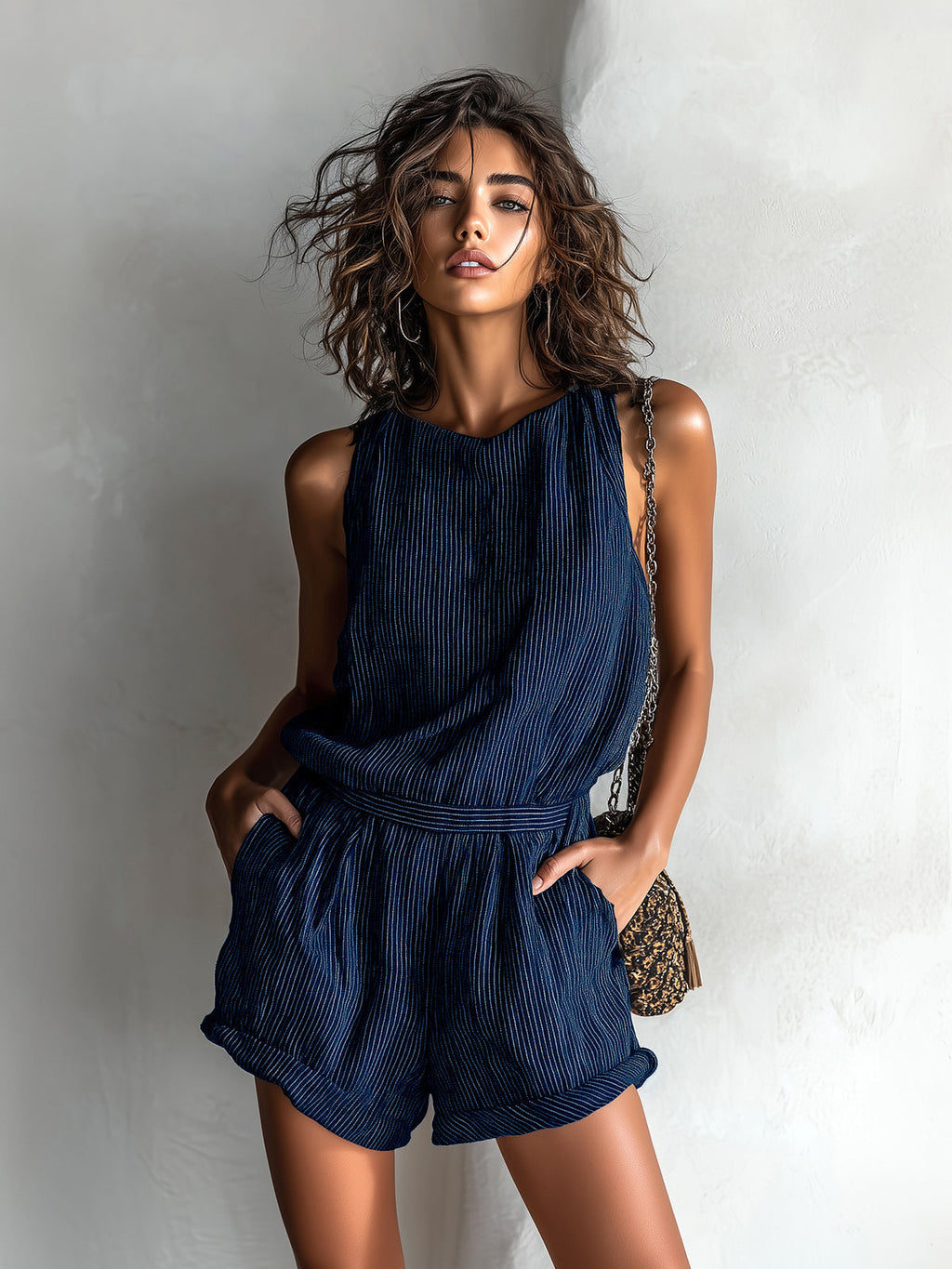 Ines Striped Romper - view 3