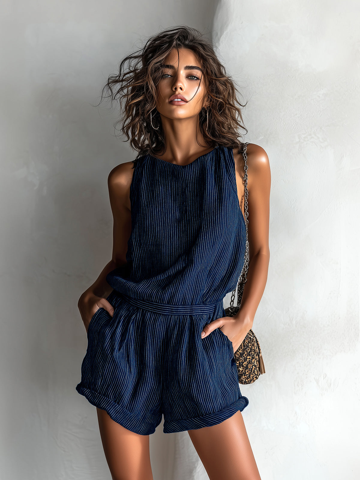 Ines Striped Romper - view 3