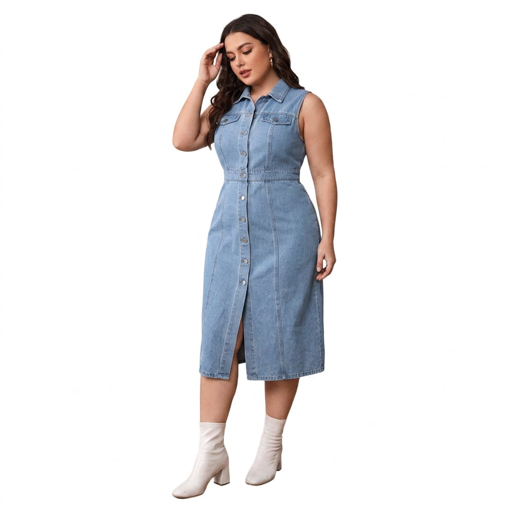 Ottilie Polo Denim Dress