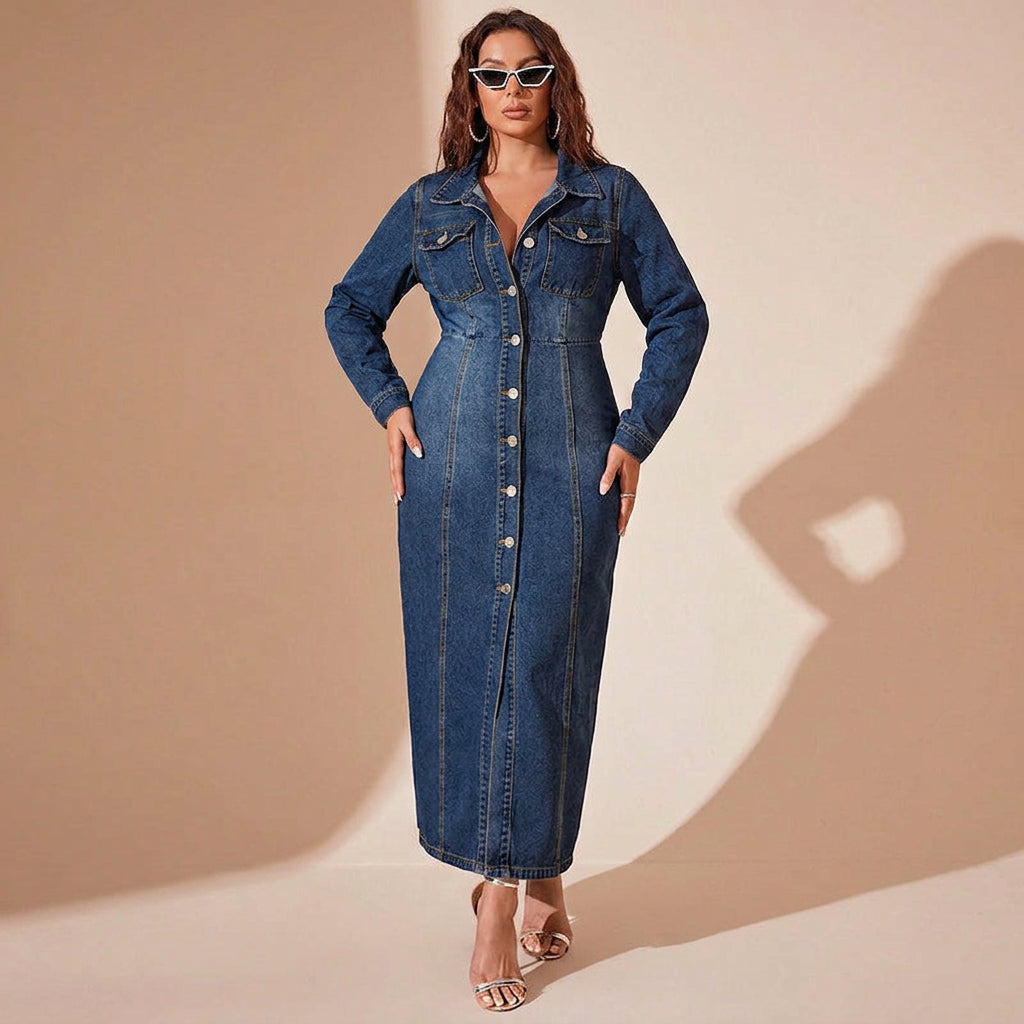 Wanda Denim Cardigan Dress