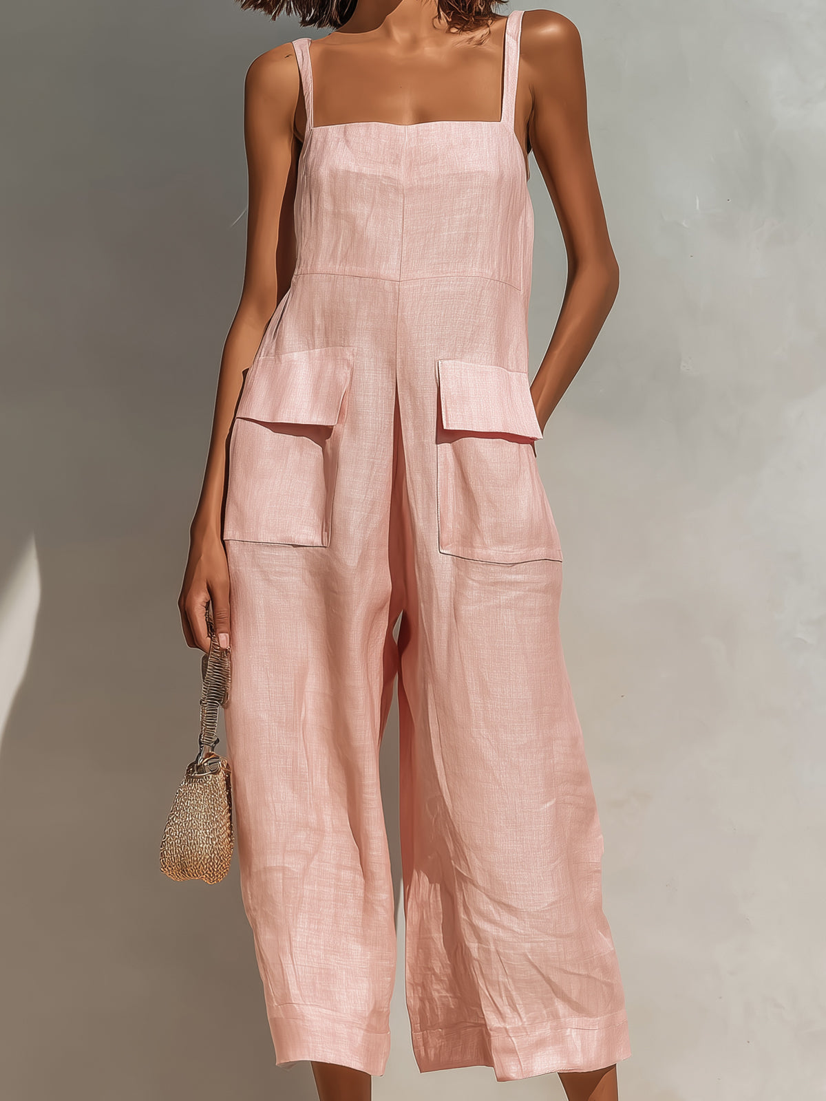 Thea Wide-Leg Cropped Jumpsuit - view 9