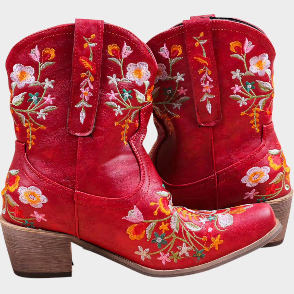 Women's Cowboy Boots Floral Embroidered Western Inspired